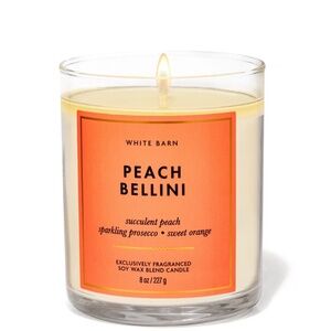 NWT Peach Bellini Candle White Barn Bath Body Works Christmas Gift Aunt Grandma